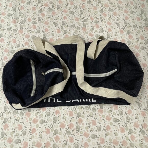 "MEET ME AT THE BARRE" Workout bag -Dark blue denim color- does NOT fit yoga mat - Picture 3 of 9